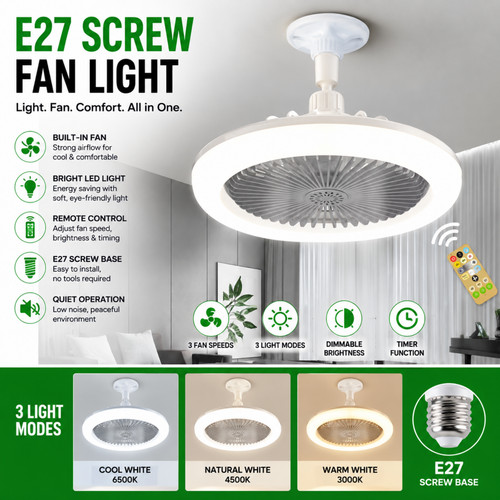 Ceiling fan light - light, remote