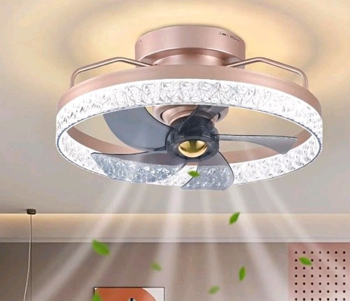 Pink silver ceiling fan - ceiling,