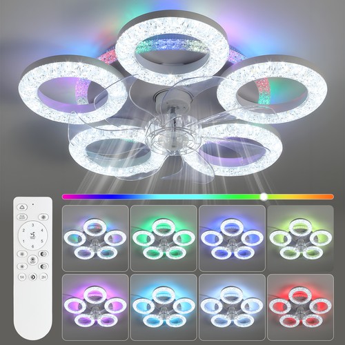 Ceiling fan with lighting rgb - with,