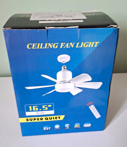 5in white ceiling fan - 16.5in, with