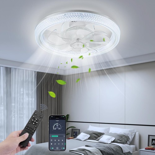 Large led ceiling fan with - led,