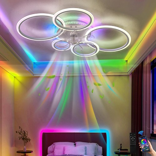 Modern ceiling fan with lamp - modern,