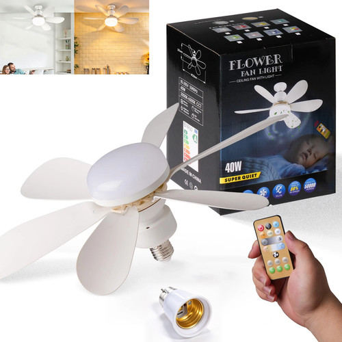 Led ceiling fan with light - led,