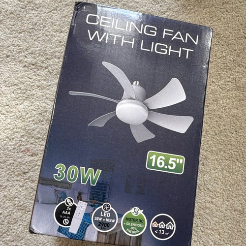 Screw ceiling fan with - in, led