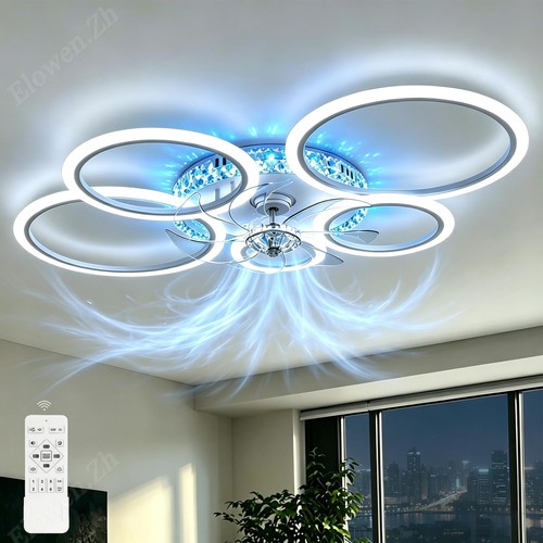 Modern rgb smart ceiling fan - rgb,