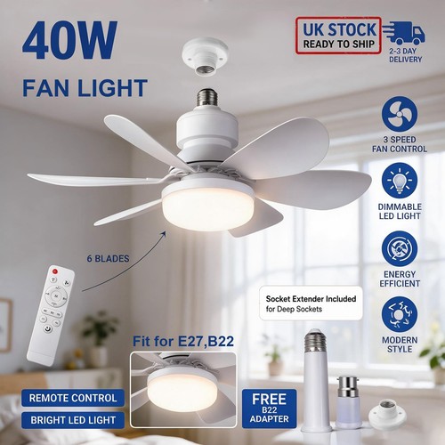 40w led ceiling - fan, light