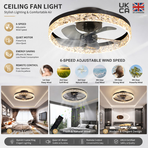 Fan light led - fan,