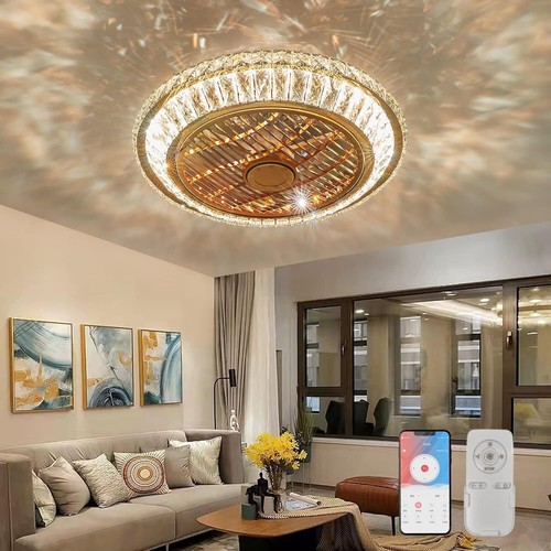 Led crystal ceiling fan - ceiling, with