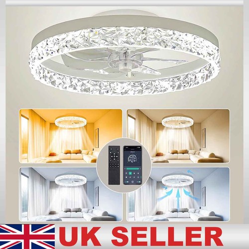 Large led ceiling fan with - led,